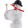 Schneemann Musikant mit Pauke - 8 cm