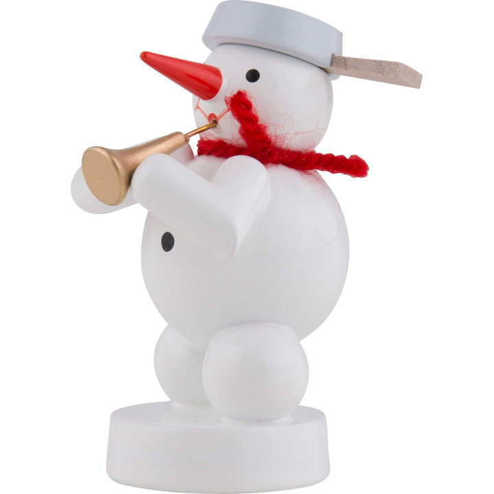 Schneemann Musikant mit Tuba - 8 cm