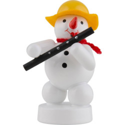 Schneemann Musikant mit Oboe - 8 cm