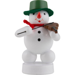 Schneemann Musikant mit Geige - 8 cm