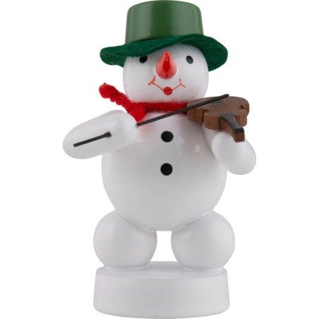 Schneemann Musikant mit Geige - 8 cm