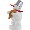 Schneemann Musikant mit Panflöte - 8 cm