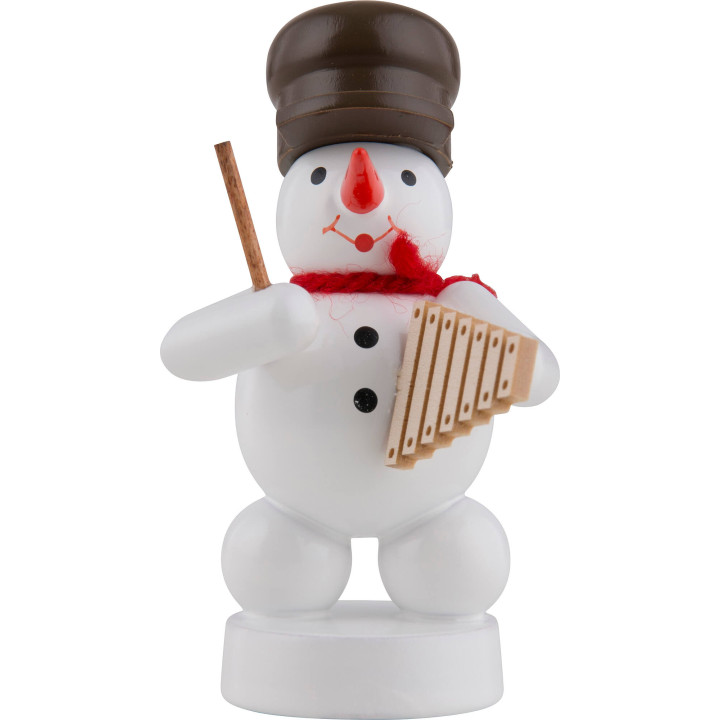 Schneemann Musikant mit Xylophon - 8 cm