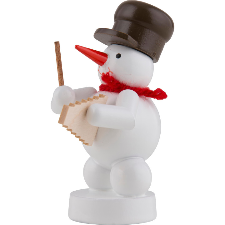 Schneemann Musikant mit Xylophon - 8 cm