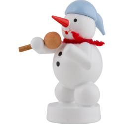 Schneemann Sänger mit Mikrophon - 8 cm