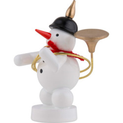 Schneemann Musikant mit Sousaphon - 8 cm