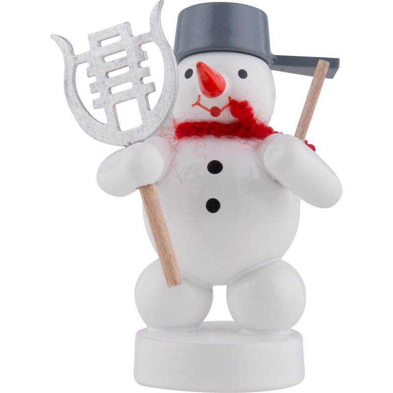 Schneemann Musikant mit Lyra - 8 cm