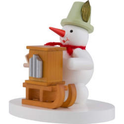 Schneemann Drehorgelspieler - 8 cm