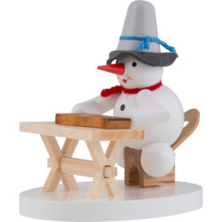 Schneemann Zitherspieler - 8 cm