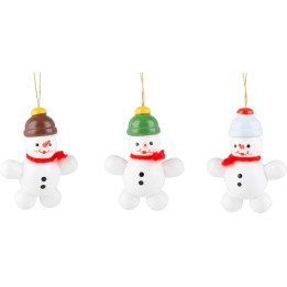 Tree Ornament - Snowman, 3 pieces - 5 cm / 2 inch