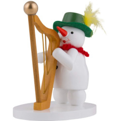 Schneefrau mit Harfe - 9 cm