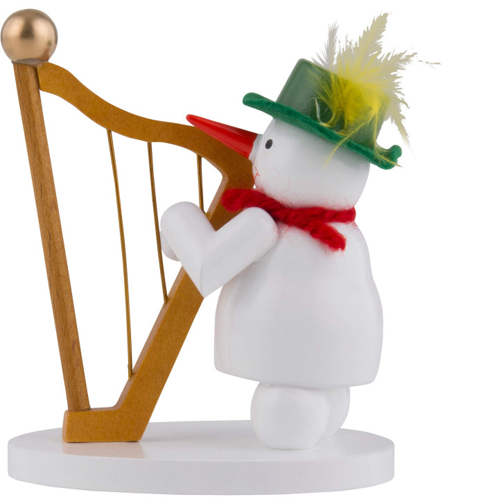 Snowwoman with Harp - 9 cm / 3.5 inch