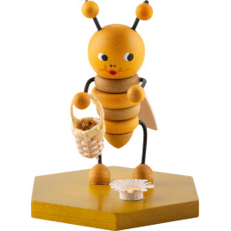 Bee with Flower Basket - 8 cm / 3.1 inch