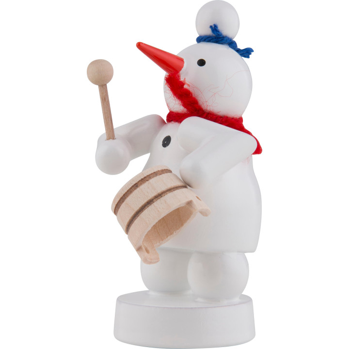 Snowman Musician with Pot - 8 cm / 3 inch