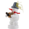 Schneemann Musikant mit Drehleier - 8 cm