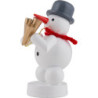 Schneemann Musikant mit Schalmei - 8 cm