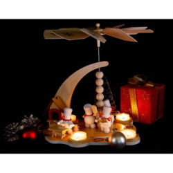 1-stöckige Pyramide Schneemann-Weihnachtsbäckerei mit Räucher-Backofen - 27 cm