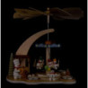 1-stöckige Pyramide Schneemänner und Karusell - 28 cm