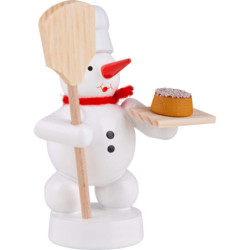 Snowman Baker with Bread Peel and Cake - 8 cm / 3.1 inch