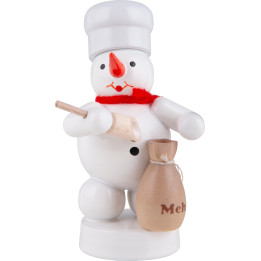 Snowman Baker with Flour Bag and Scoop - 8 cm / 3.1 inch