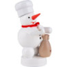Schneemann Bäcker mit Mehlsack und Schaufel - 8 cm