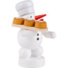 Schneemann Bäcker mit Kuchen - 8 cm