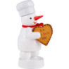 Schneemann Bäcker mit Lebkuchen-Herz - 8 cm