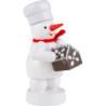 Schneemann Bäcker mit Pfefferkuchenhaus - 8 cm