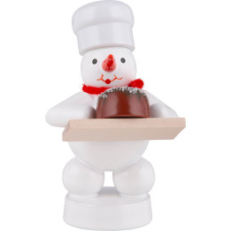 Snowman Baker with Pie - 8 cm / 3.1 inch