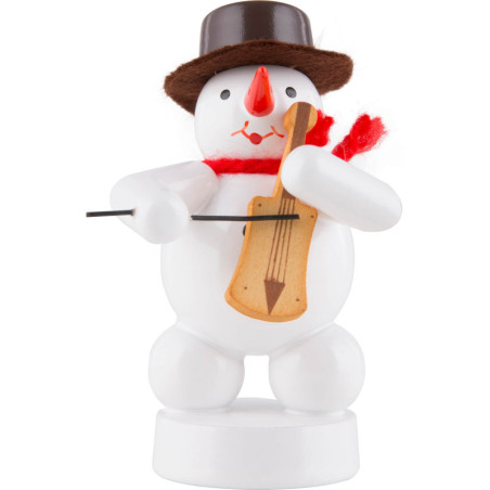 Schneemann Musikant mit Fiedel - 8 cm