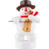 Schneemann Musikant mit Fiedel - 8 cm