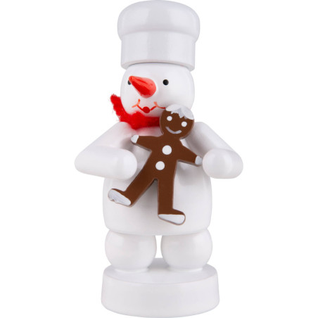 Schneemann Bäcker mit Pfefferkuchen-Mann - 8 cm