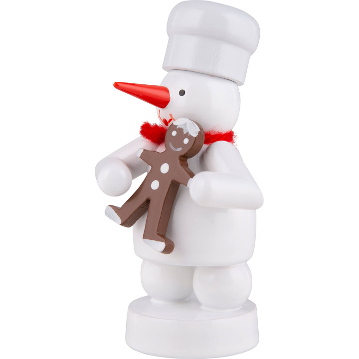 Schneemann Bäcker mit Pfefferkuchen-Mann - 8 cm