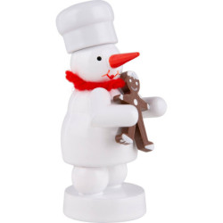 Schneemann Bäcker mit Pfefferkuchen-Mann - 8 cm