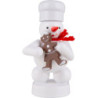 Schneemann Bäcker mit Pfefferkuchen-Frau - 8 cm