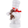 Schneemann Bäcker mit Pfefferkuchen-Frau - 8 cm