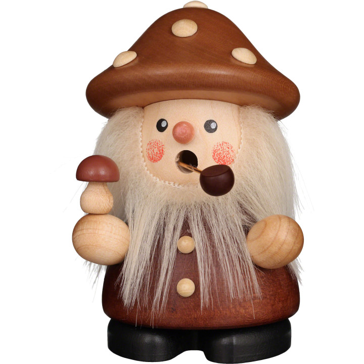 Räuchermännchen Pilzmann natur - 9,5 cm