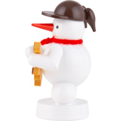 Schneemann mit Doppelhalsgitarre - 8 cm
