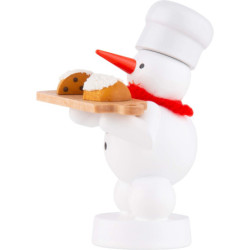 Schneemann Bäcker mit Stollen - 8 cm
