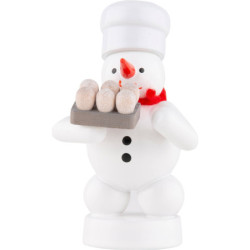 Schneemann Bäcker mit Eier - 8 cm