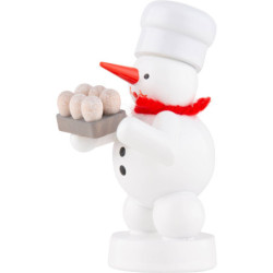 Schneemann Bäcker mit Eier - 8 cm