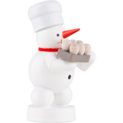 Schneemann Bäcker mit Eier - 8 cm