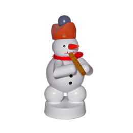 Schneemann Musikant mit Flöte - 8 cm
