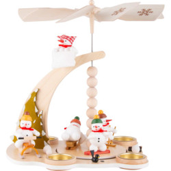 1-Tier Pyramid - Snowman Winter Sports - 28 cm / 11 inch