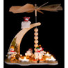 1-Tier Pyramid - Snowman Winter Sports - 28 cm / 11 inch