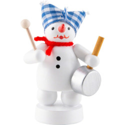Snowman Musician with Frying Pan - 8 cm / 3.1 inch