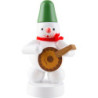 Snowman Musician with Lute - 8 cm / 3.1 inch