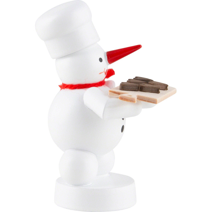 Snowman Baker with Gingerbread Hearts - 8 cm / 3.1 inch
