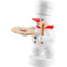Snowman Baker with Pizza - 8 cm / 3.1 inch
