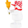 Snowman Musician with Bell - 8 cm / 3.1 inch